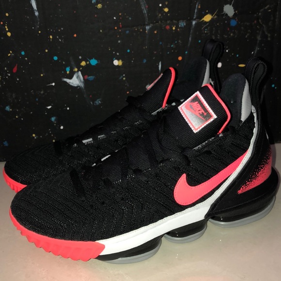 lebron 16 black hot lava
